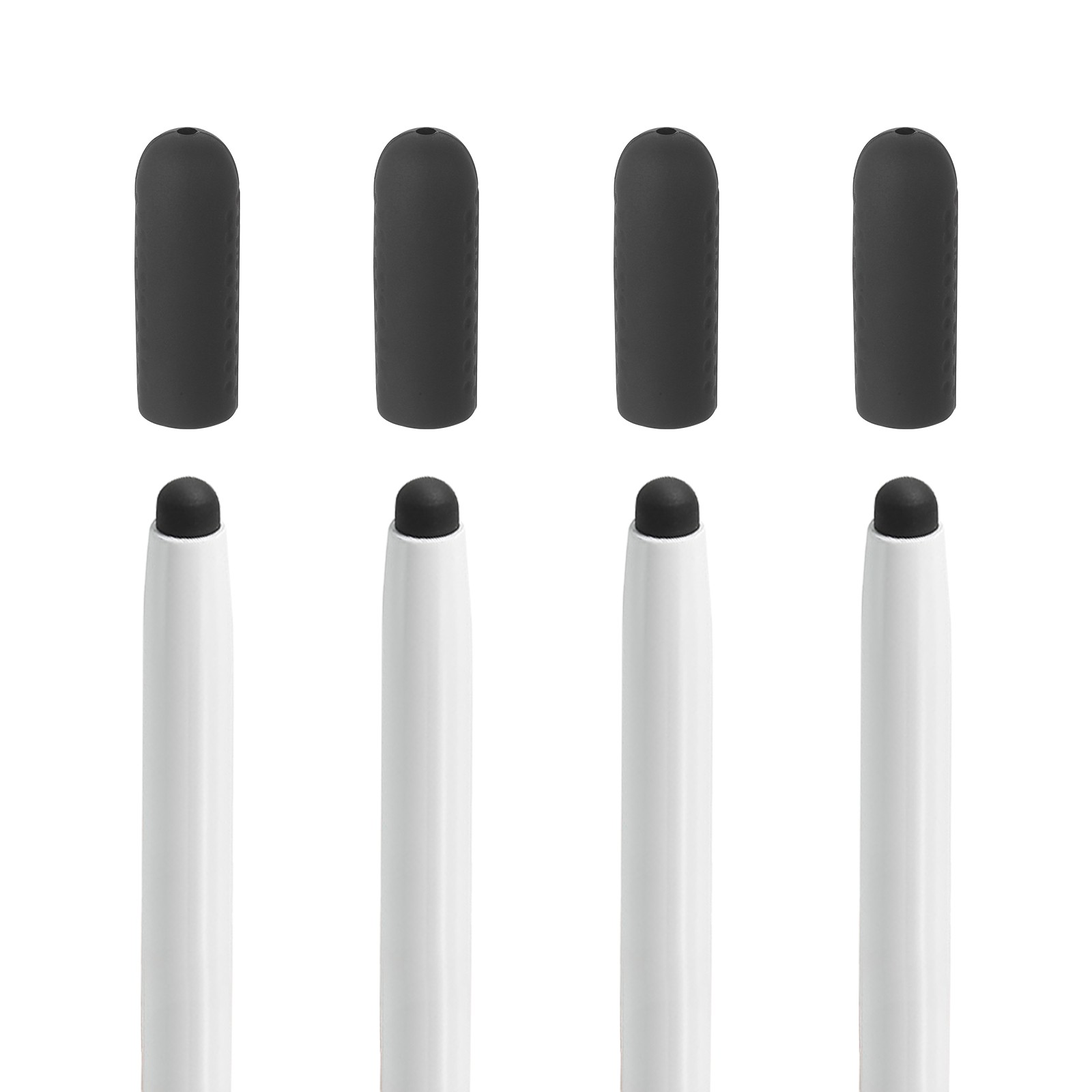 4Pcs Pen Nib Cover Tip Nib Cap Protector for 1st to 4th Stylus Pen, Black
