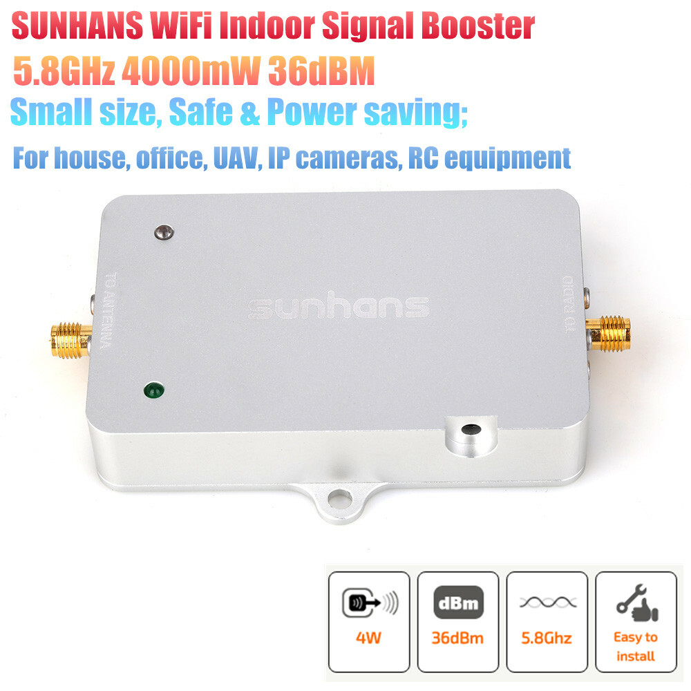 Sunhans 4000mW 36dBm 5.8GHz WiFi Indoor Signal Booster High Power WiFi Amplifier
