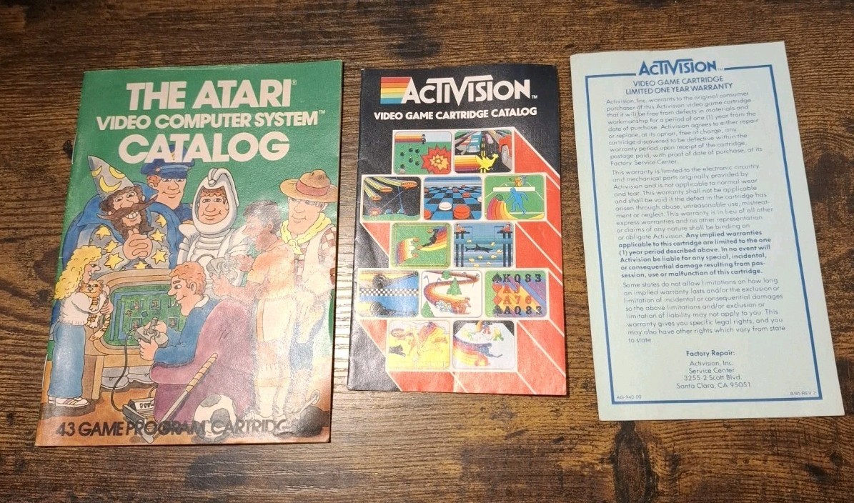 The Atari Video Computer System Catalog: 43 Game Cartridges 1981 Two Catalogs