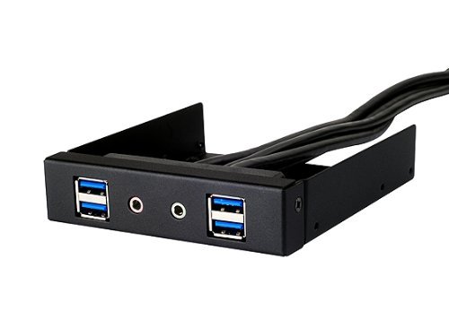 Silverstone FP32B-E Aluminum 3.5-Inch Drive Bay with USB 3.0X4 and HD Audio Port