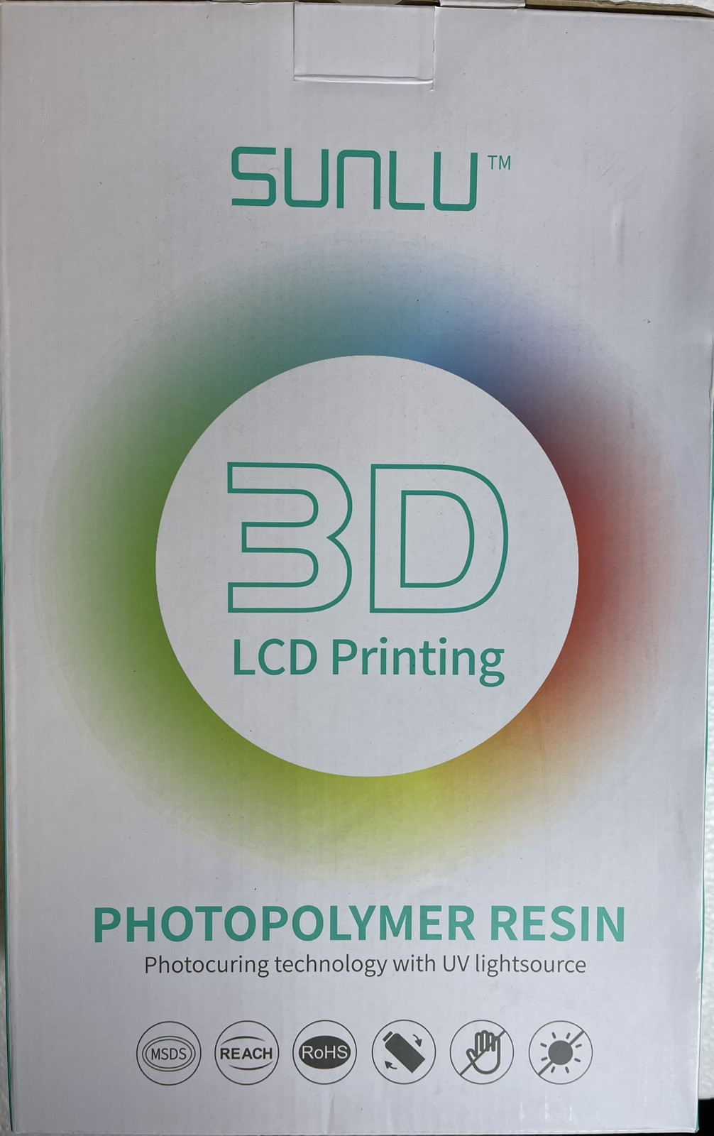 Sunlu LCD 3D Printer Photopolymer Resin 2000G Standard Black New