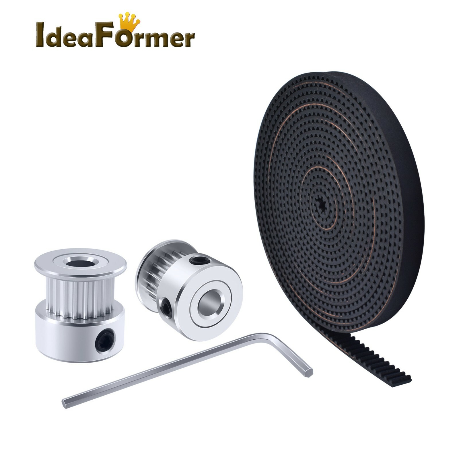 2Pcs 2GT 20T Timing Pulley+2m 2GT-6 Timing Belt+Wrench For Ender 3 PRO CR10 TEVO