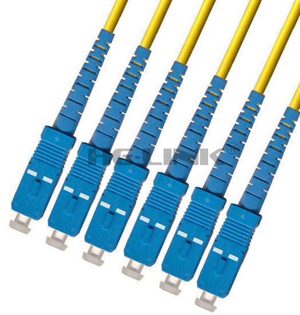 100M SC-SC Indoor Armored Singlemode 6 Strands Fiber Patch Cord