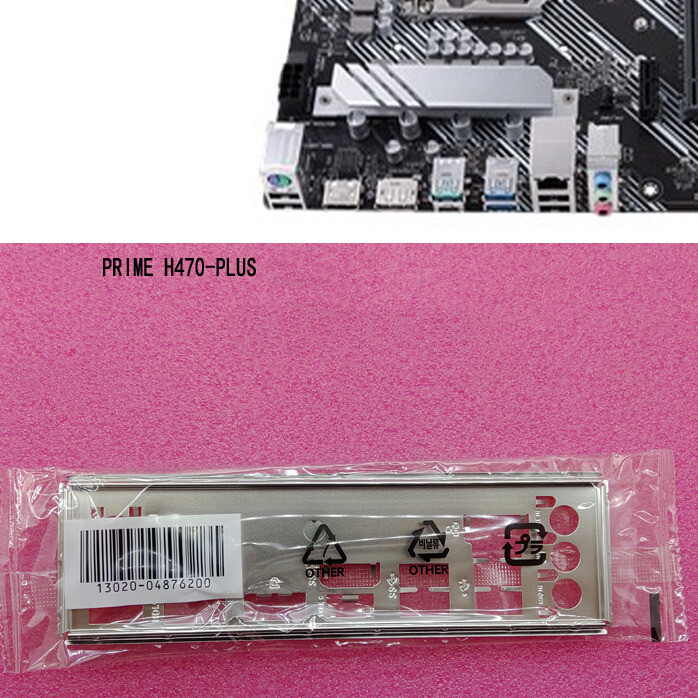 For Asus PRIME H470-PLUS I/O IO Rear Baffle Shield Backplate Motherboard