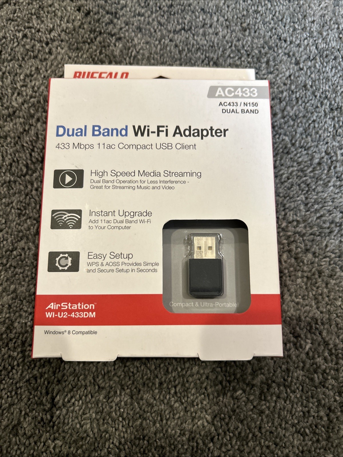 BUFFALO AirStation 433AC WI-U2-433DM - dual band usb network adapter