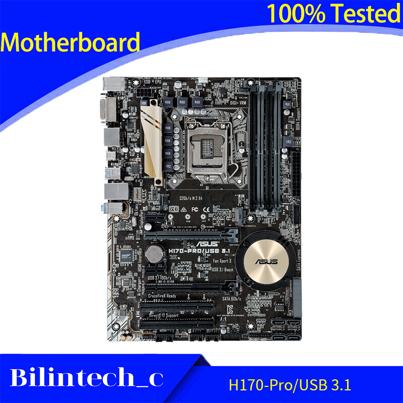FOR ASUS H170-PRO/USB3.1 Motherboard Supports 6/7th Generation 7700K DDR4 64GB