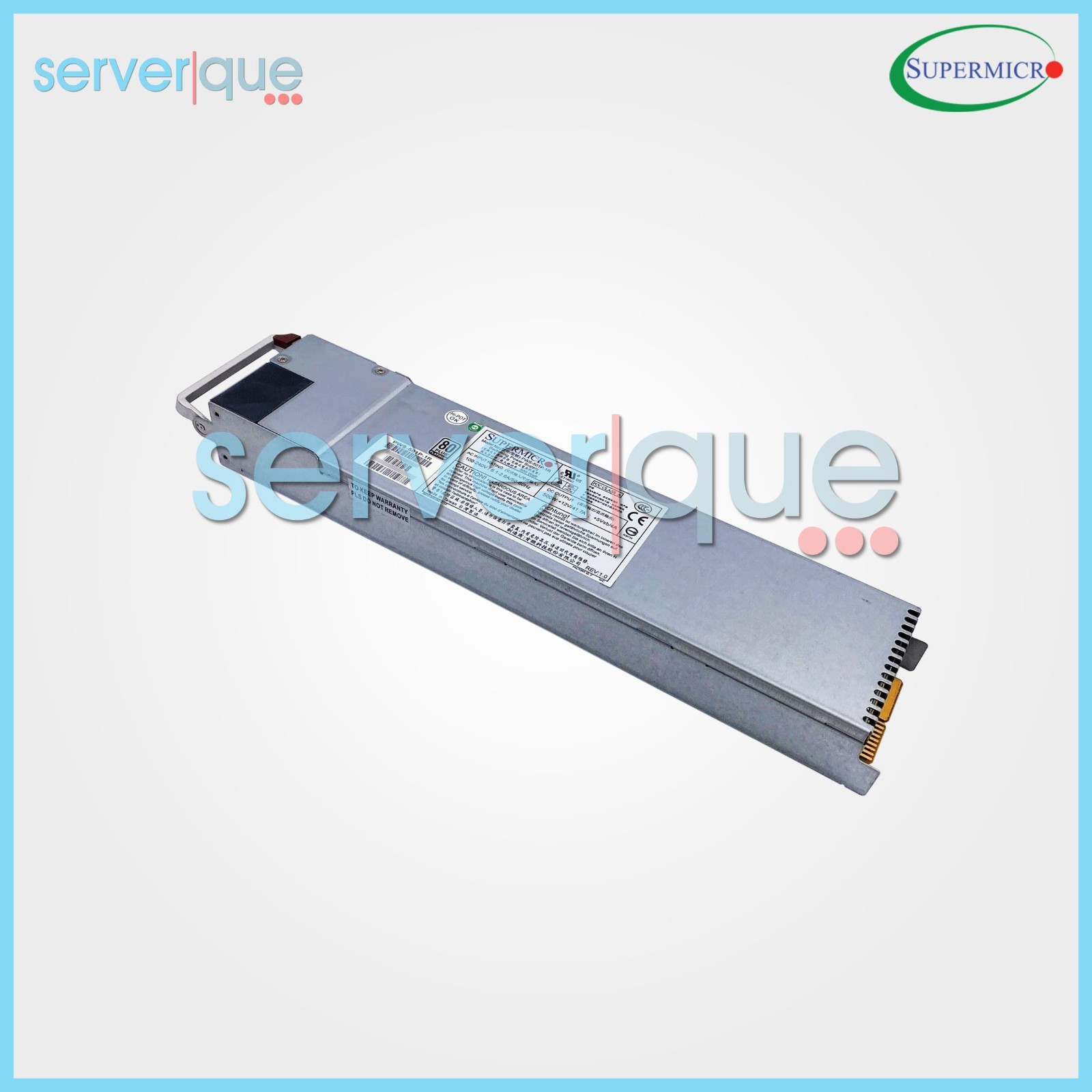PWS-501P-1R SuperMicro 500-Watt 80 Plus Platinum 1U Redundant Power Supply