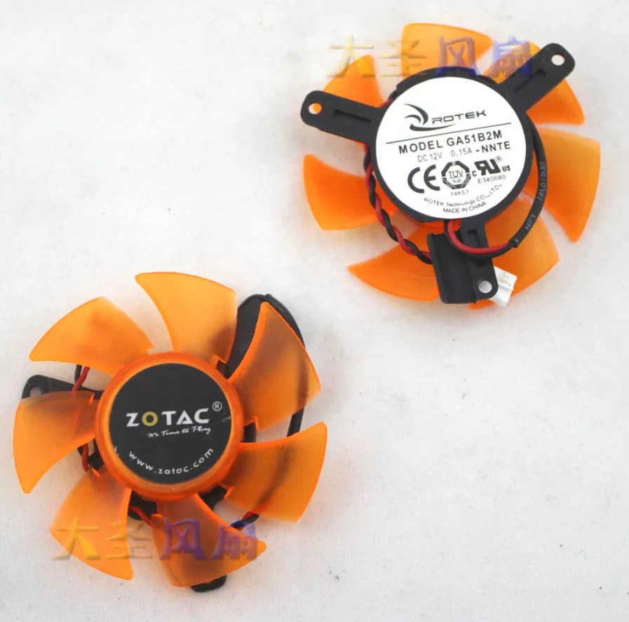 ONE . FOR APISTEK Rotek GA51B2M NNTE Card Fan DC 12V 0.15A 2-Wire @106