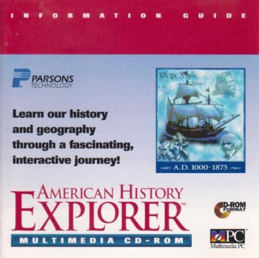 American History Explorer PC CD learn past, interactive program A.D. 1000-1875