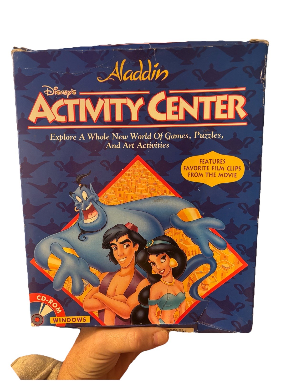 Vintage Disney Aladdin Activity CD ROM PC Game 1995 Windows Complete Box CIB
