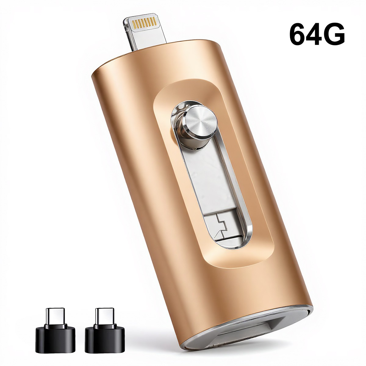 4IN1 Memory Storage Stick for iPhone iPad, Backup USB Flash Drive, PC Android US