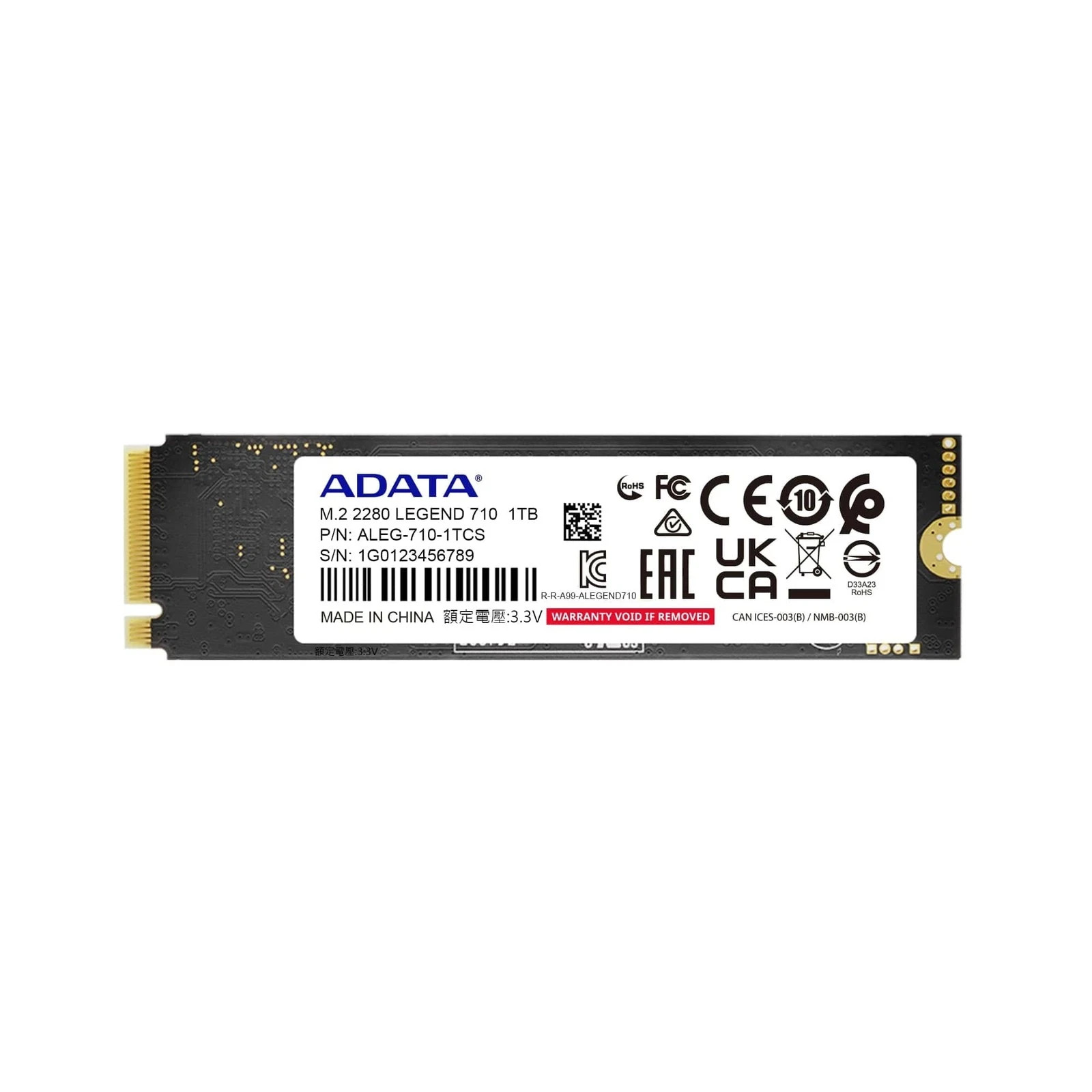 Adata ALEG710512GCS LEGEND 710 512GB M.2 2280 PCIe  SSD (WIND 11 PRO INSTALLED)