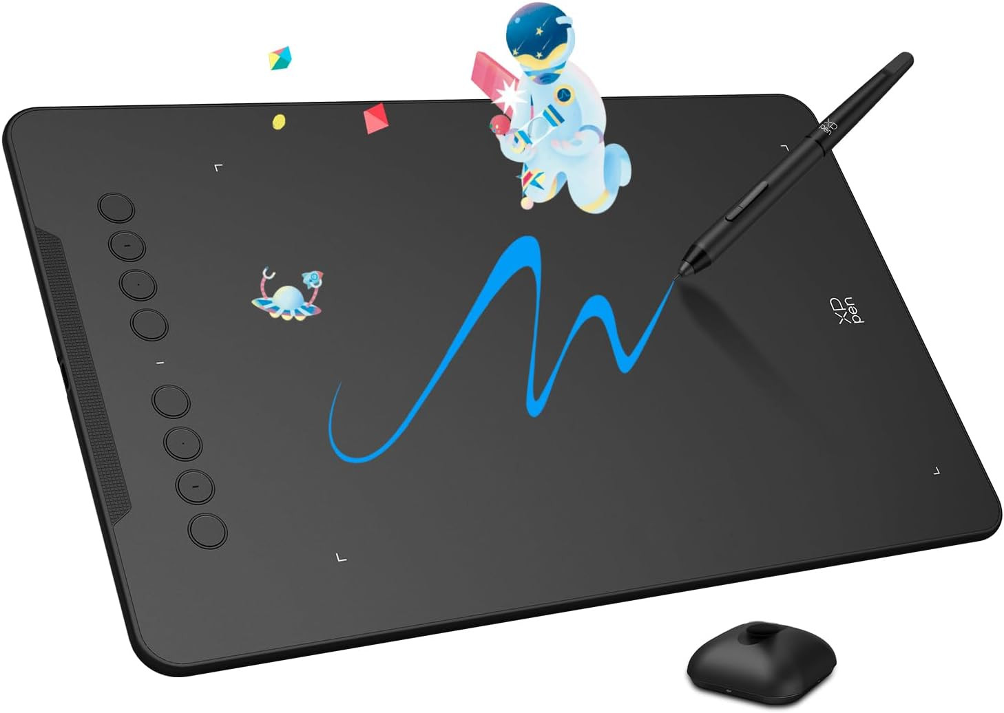 Xppen Updated Deco 01 V3 Drawing Tablet, 16384 Pressure Sensitivity, 8 Custom Sh