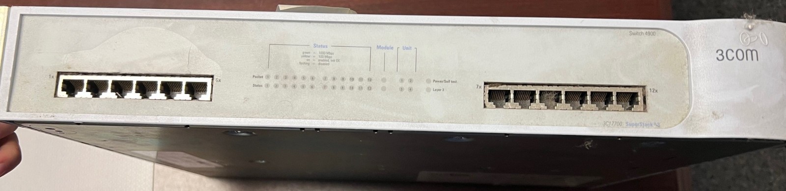 3C17700 3COM SUPERSTACK 3 4900 12 PORT 100/1000 SWITCH