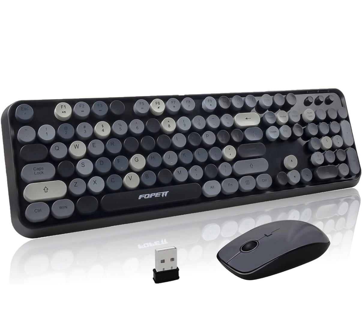 FOPETT Keyboard and Mouse Sets, Reliable 2.4 GHz Connectivity for PC, ETC.