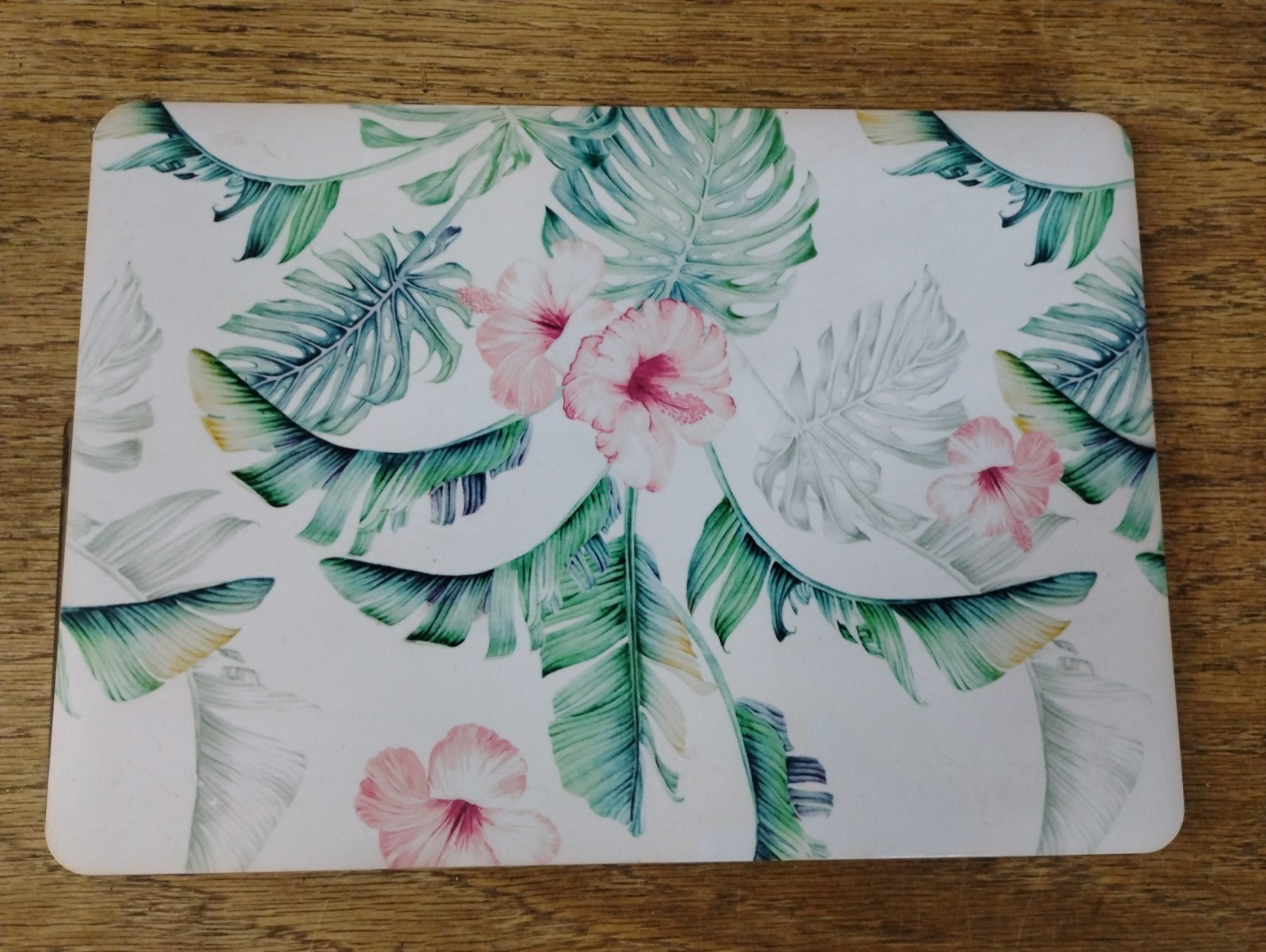 MacBook Air 13" Hard Shell Case Tropical Palm Leaves Hibiscus Floral Cover