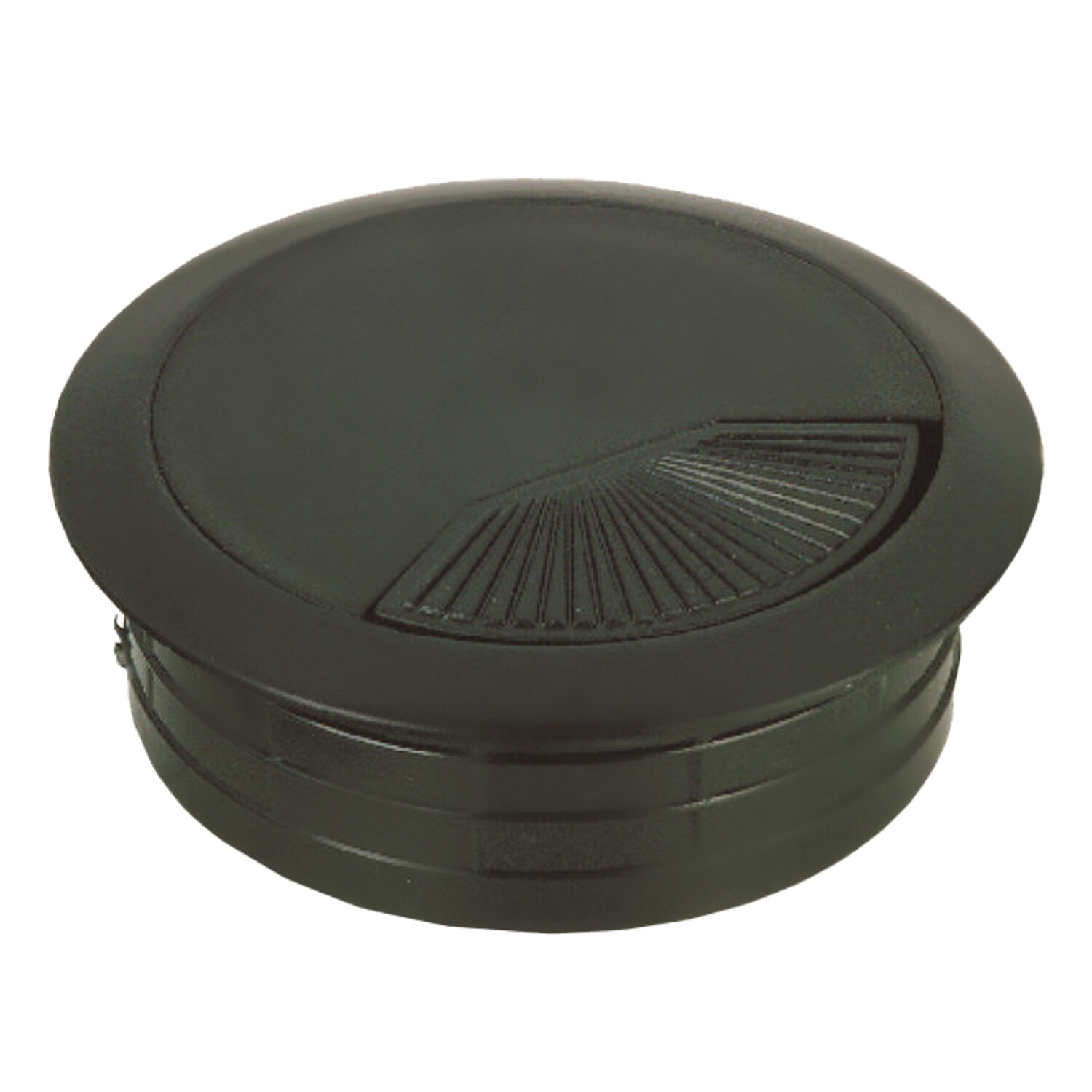 5x (60MM) 2-3/8" Round Black Computer Desk Table Wire Cable Hole Cover Grommet