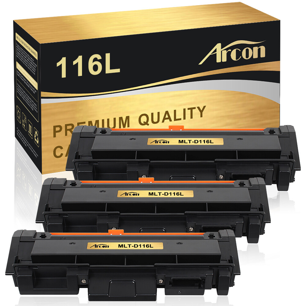 3x MLT-D116L Black Toner Compatible For Samsung M2875FW M2885FW M2876 M2835DW