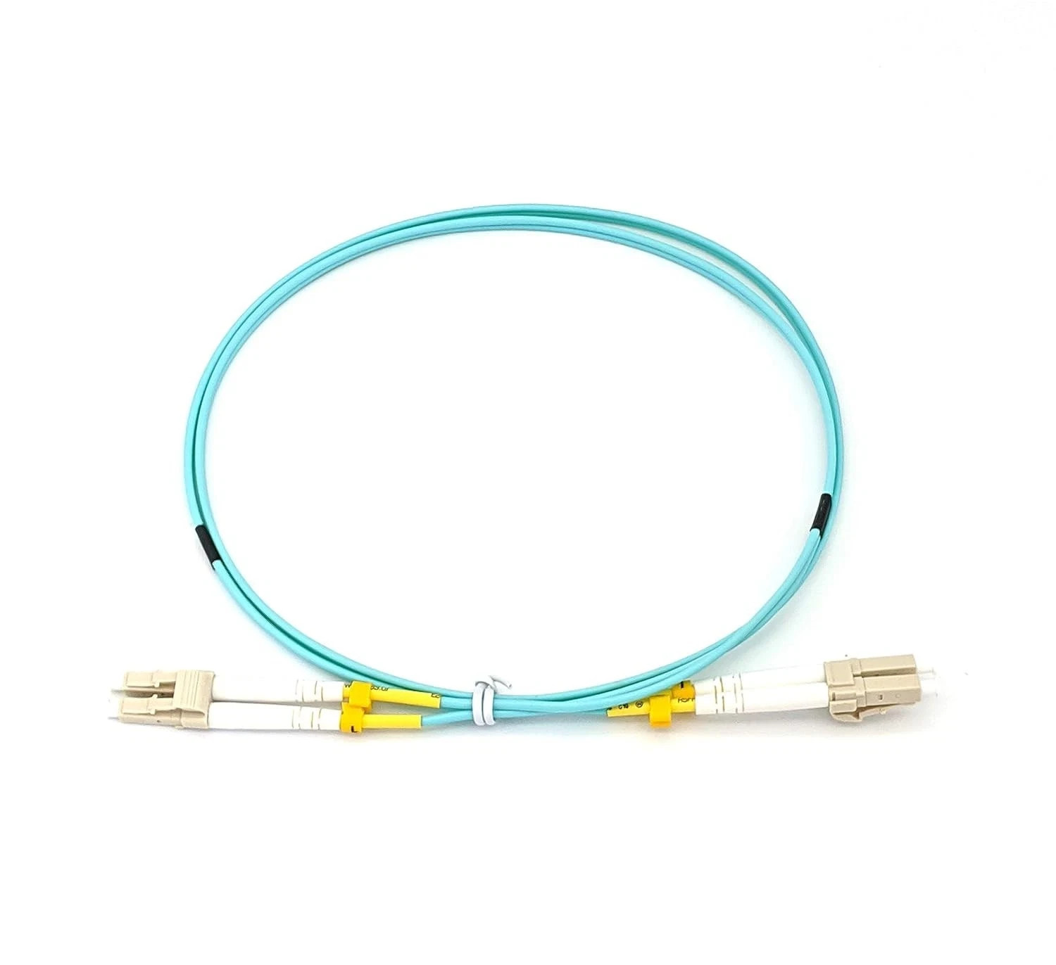 OM4 LC/LC Fiber Optic Patch Cable Duplex Multimode 50/125 Aqua 1M-7M