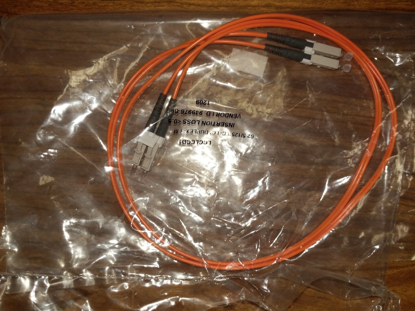 Compulink 2-Fiber Jumper 3.3ft/1m 62.5 LCCLCCD1 246811 Patch Cords