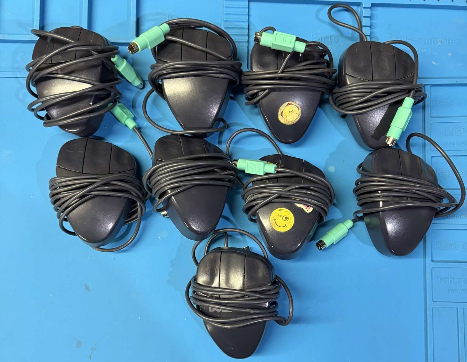 Lot Of 9 Dell Logitech M-S38 MouseMan Computer Mouse PS/2–Three Button Untested