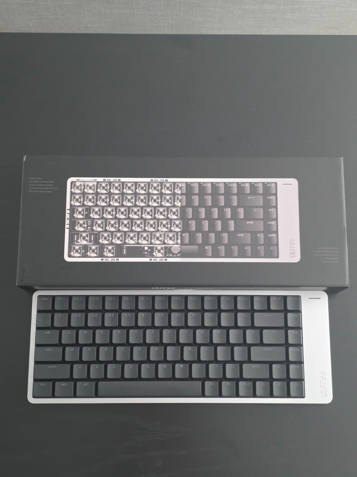 LOFREE Flow2 84 Low-Profile Wireless Mechanical Keyboard Space Grey Void Switch