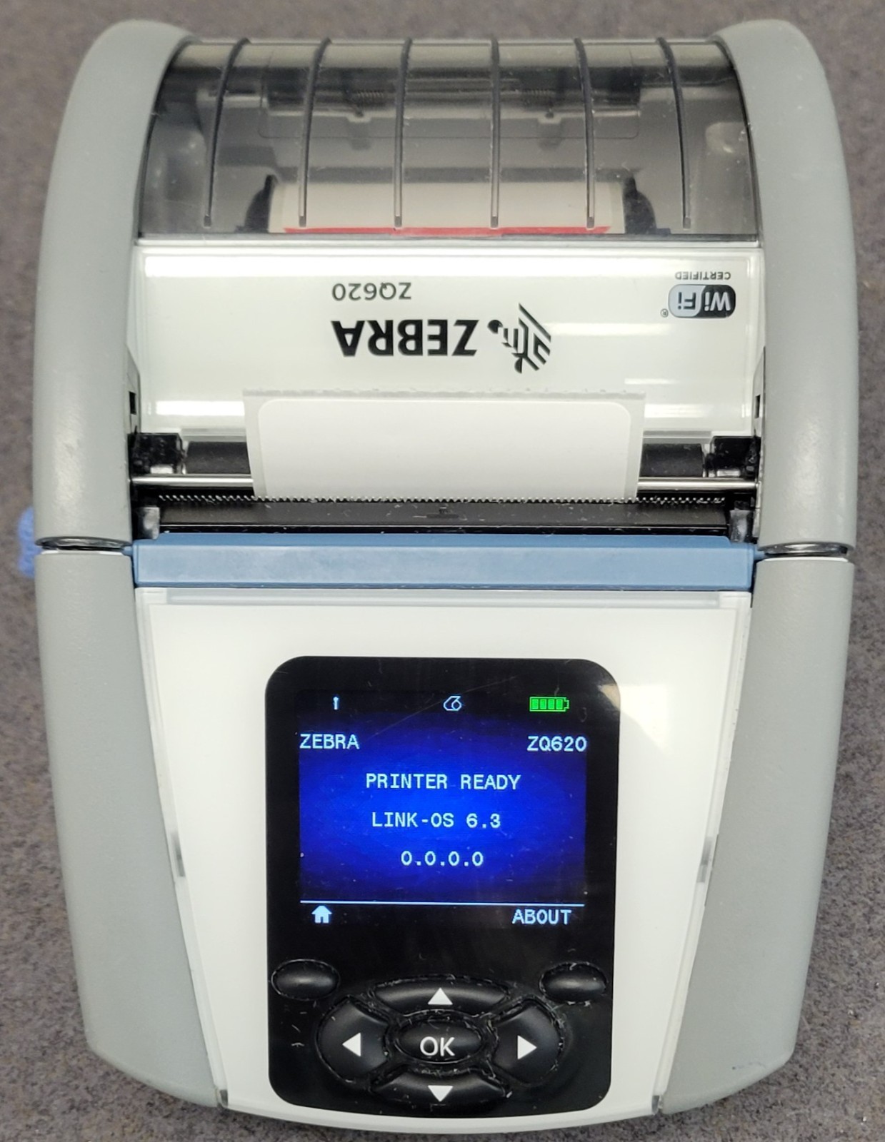 Zebra ZQ620 Bluetooth Wi-Fi Thermal Label Printer ZQ62-HUWA000-00 Battery Includ