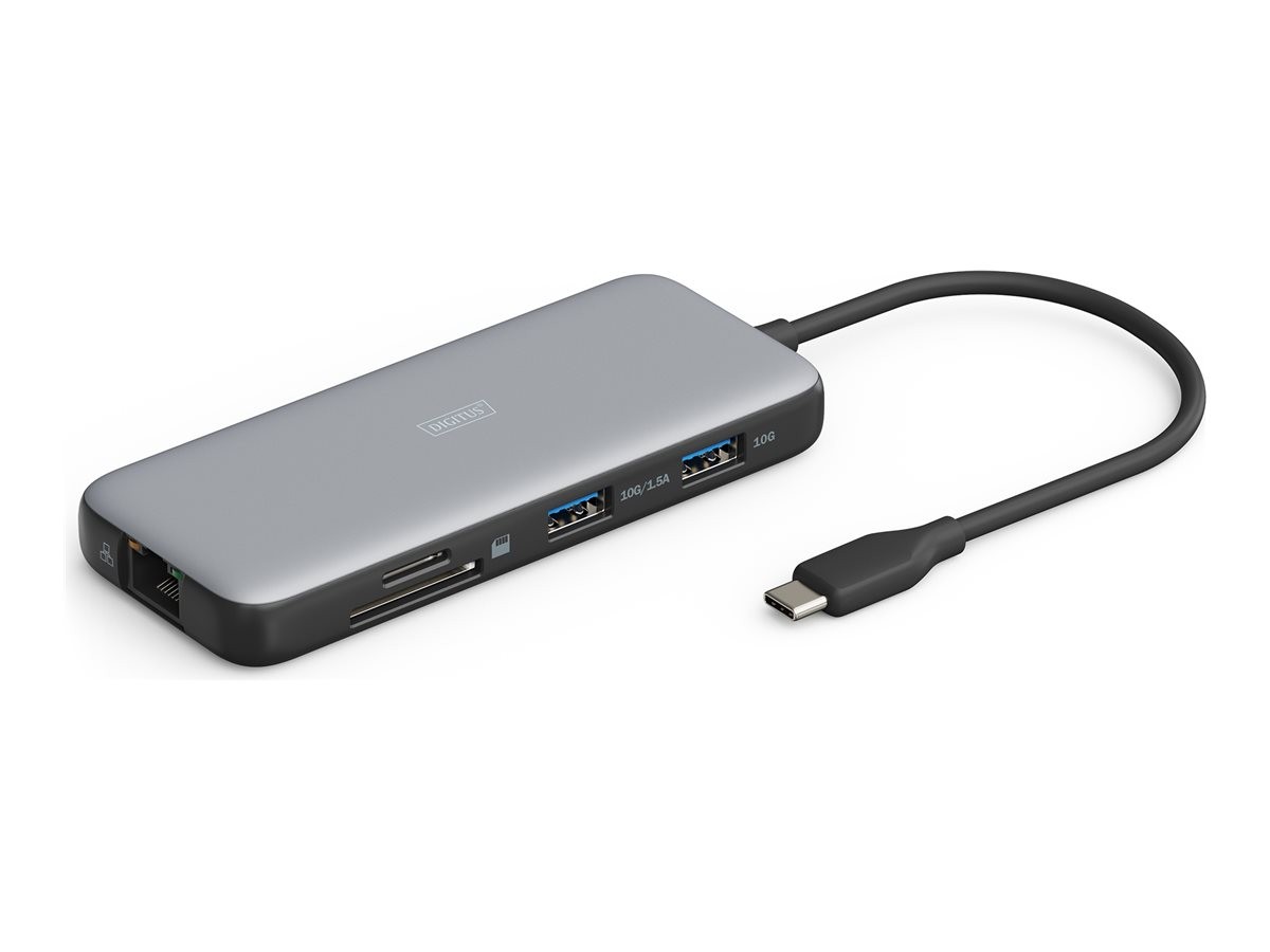 DIGITUS USB-C Docking Station 8-Port Charging/Docking Station DA-70915