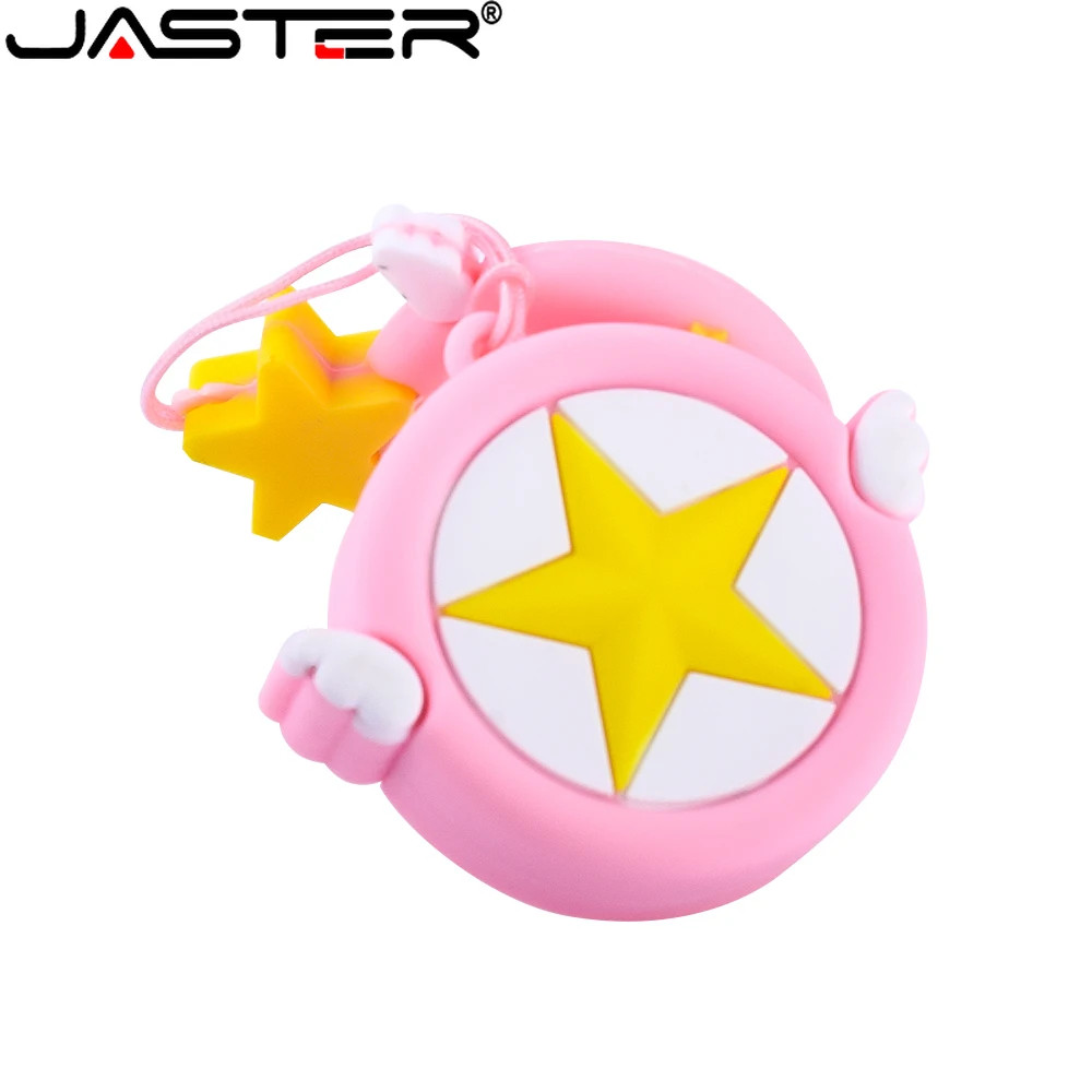 Cartoon USB Flash Drive Cute Memory Stick Pink Stars Pen Beautiful Girly Heart