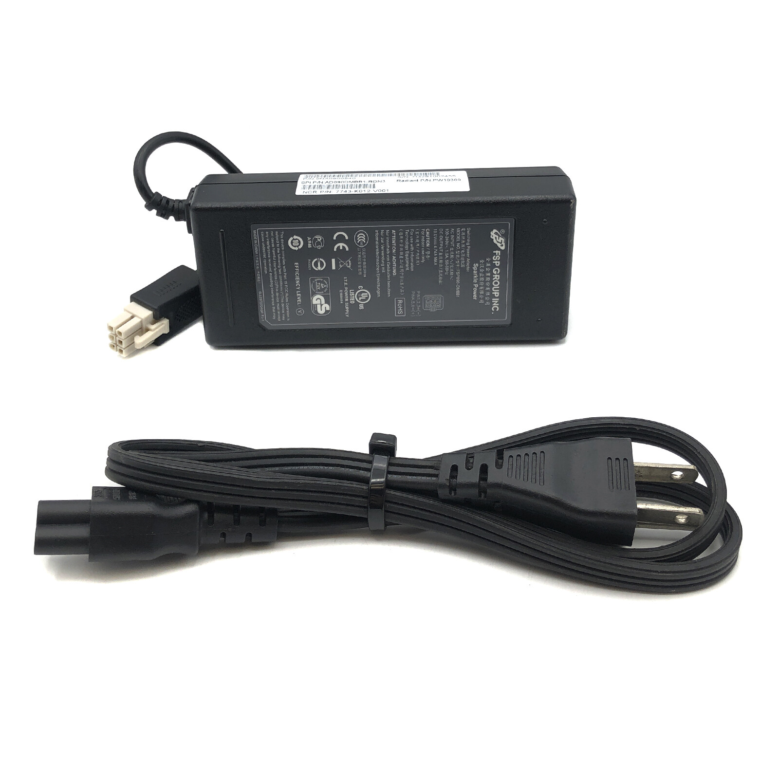 Open Box Genuine FSP AC Adapter for NCR 7761-3000-8800 POS Touchscreen Terminal
