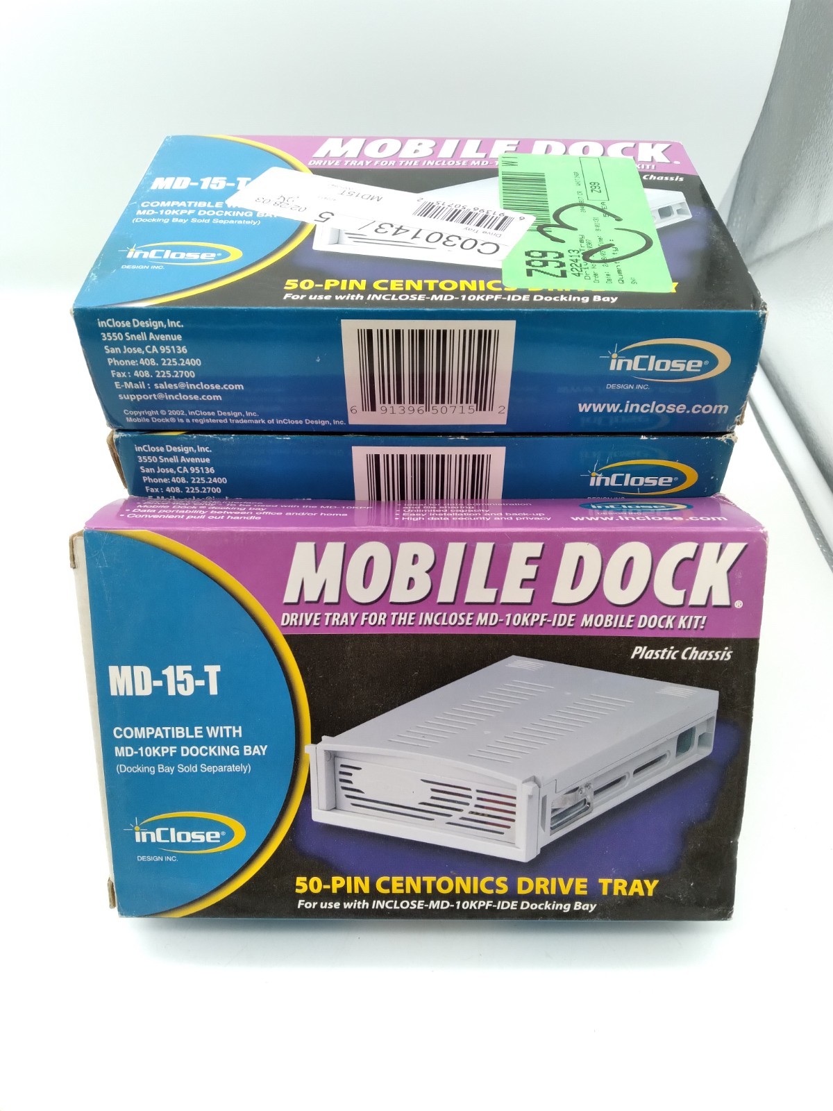 Qty. 5 - Vintage Inclose Mobile Dock Drive Tray MD-15-T, works w/ MD-10KPF Bay
