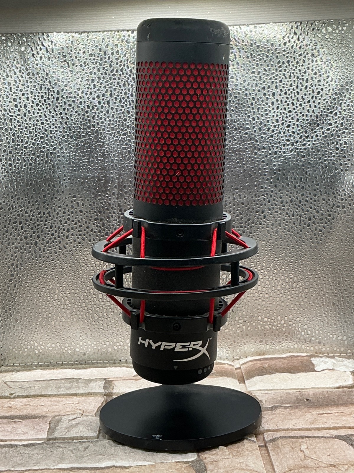 HyperX QuadCast USB Condenser Microphone Black Red Compatible: PC And Console 