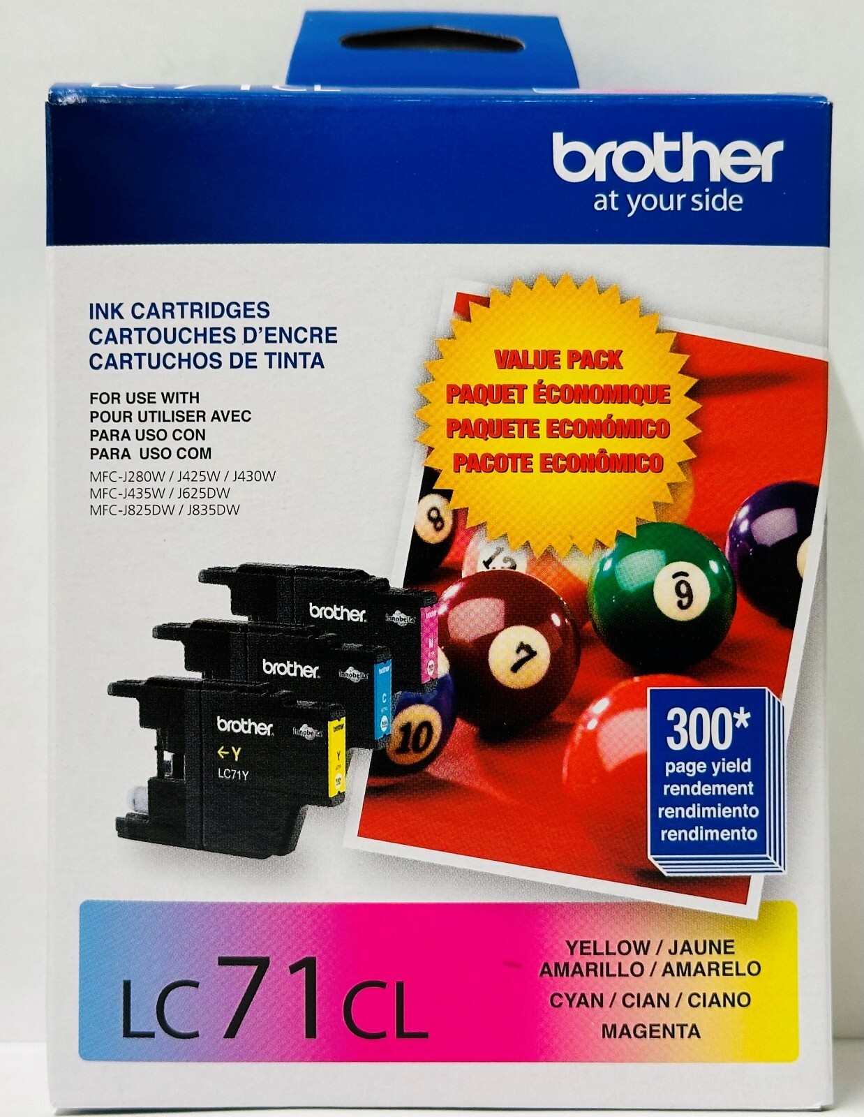 New Genuine Brother LC71 Cyan Magenta Yellow Ink Cartridges Box MFC-J430W