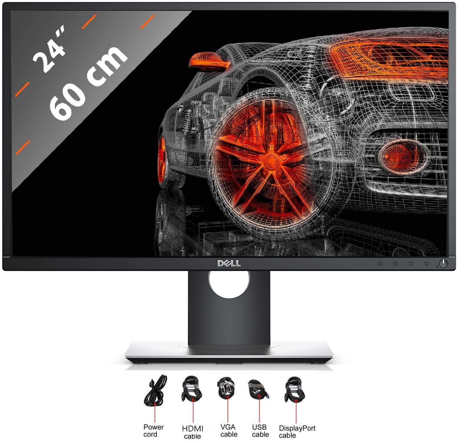 LOT OF 10 Dell Professional P2317H 23" Screen LED-Lit Monitor HDMI DP