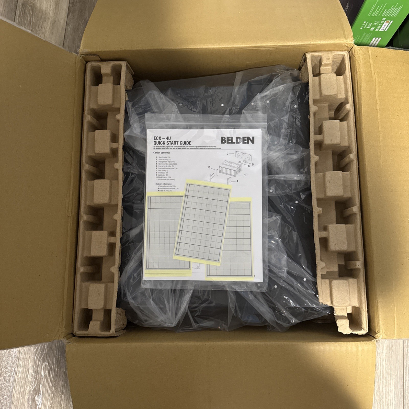 Belden ECX-04U FX ECX 4U Patch Panel Housing 19" Width (NEW OPEN BOX)