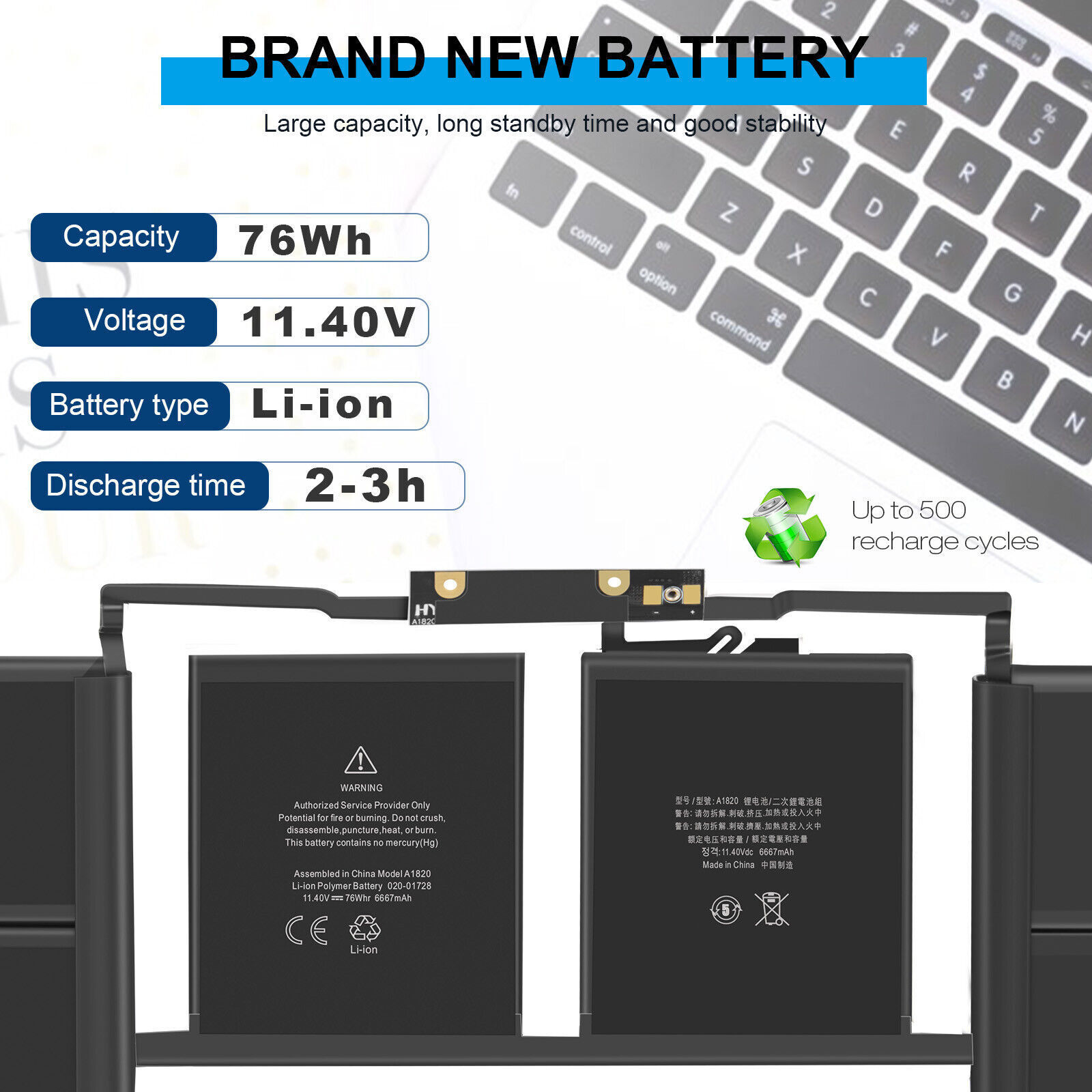 💖LOT A1820 A1707 Battery For Apple MacBook Pro 15'' Late 2016 Mid 2017 EMC 3072