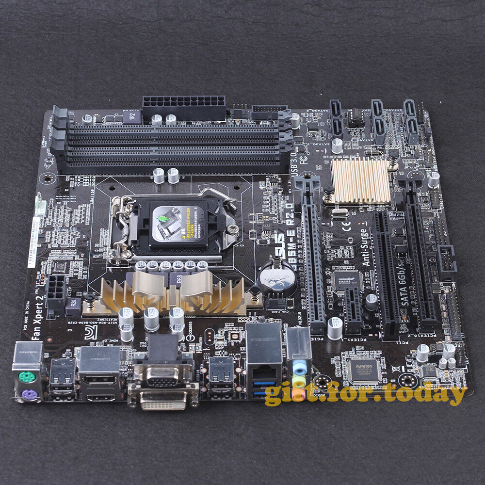 ASUS B85M-E R2.0 LGA 1150 Intel B85 USB3.1 DVI HDMI VGA Motherboard With I/O