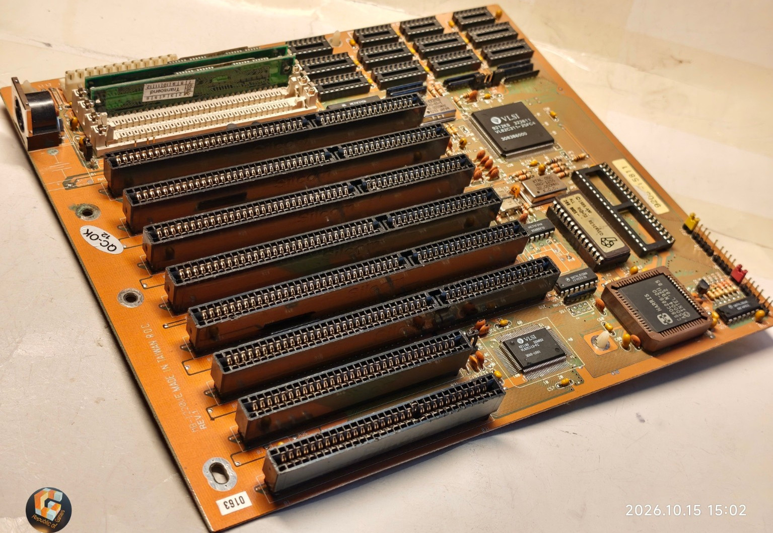 TOP 286 VLSI SCAMP Motherboard Biostar MB-1220/25VE w Harris 20 Mhz + 8 MB RAM