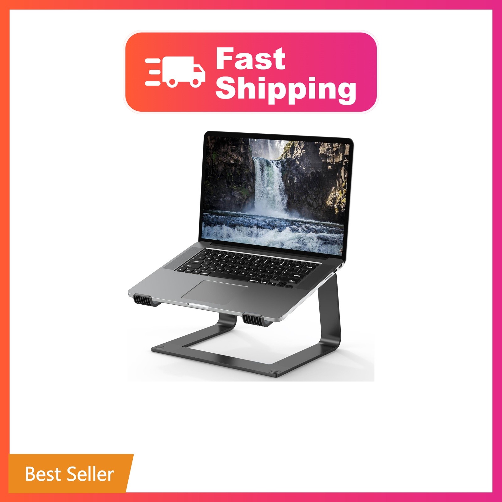 Tonmom Laptop Stand for Desk, Aluminum Laptop Riser Holder | Removable Metal ...
