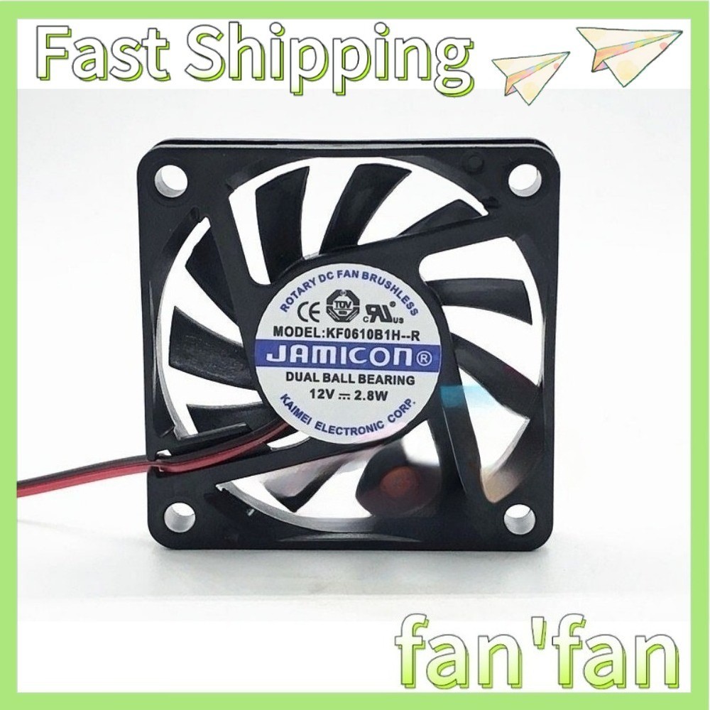 KF0610B1H-R 1PCS JAMICON DC12V 2.8W 6CM 6010 ultra-thin silent cooling fan New