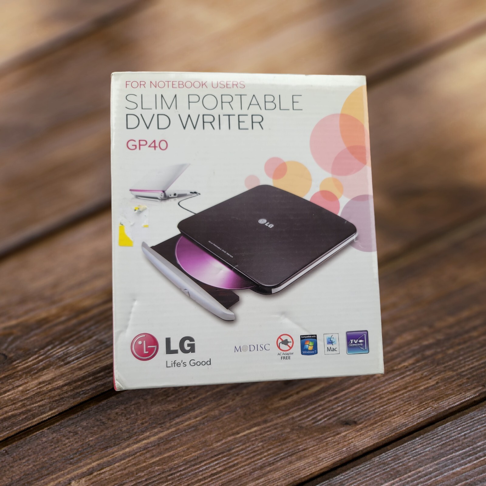 LG Electronics 8X USB 2.0 Portable Slim DVDARW External Drive, Black (GP40NB40)
