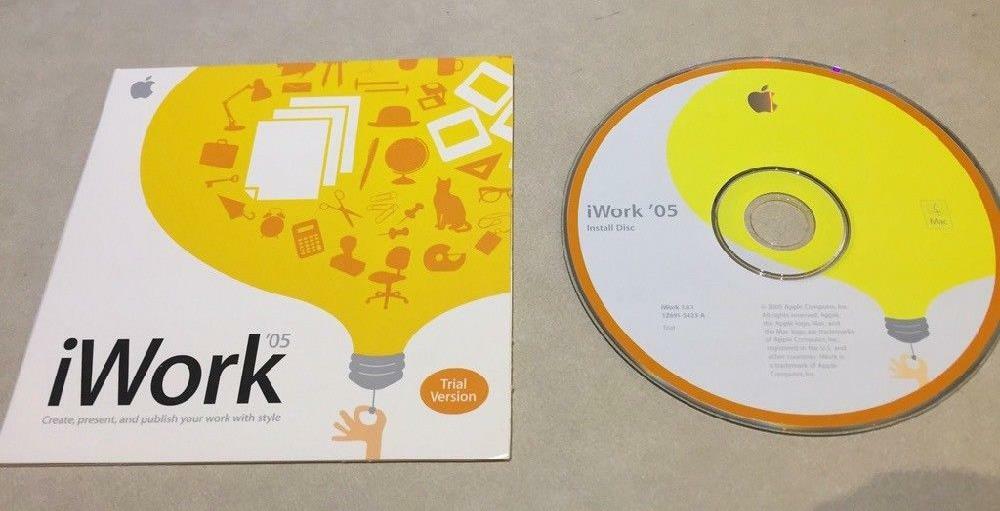 2005 iWork 05 Trial Mac Macintosh 1.0.1 Install Office Software Disc CD