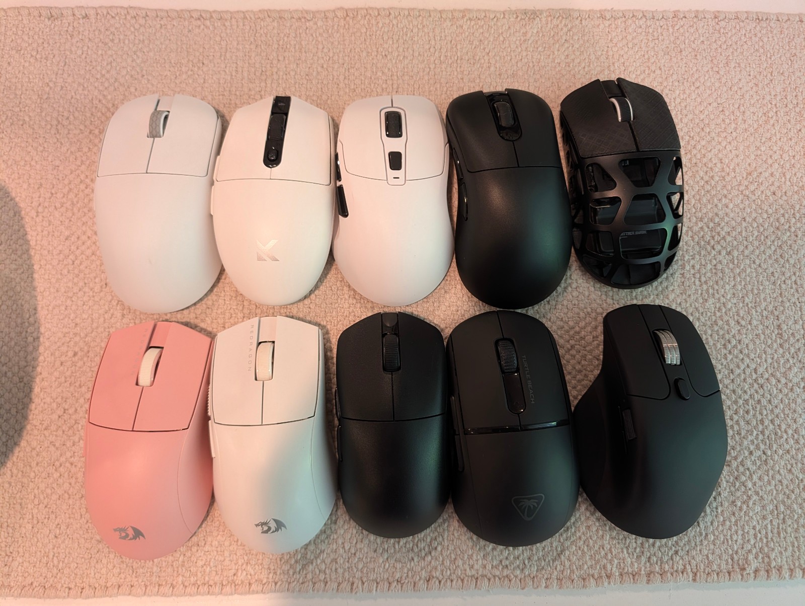 High End Wireless Gaming Mouse Lot - 10 total - with receivers 