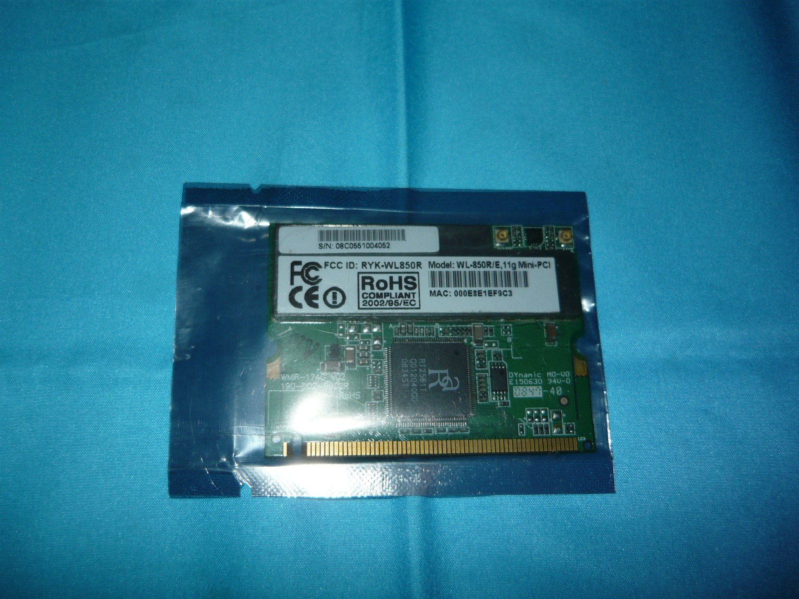 Ralink Mini PCI Wireless WiFi Network WLAN Card WL-850R/E 802.11g Used