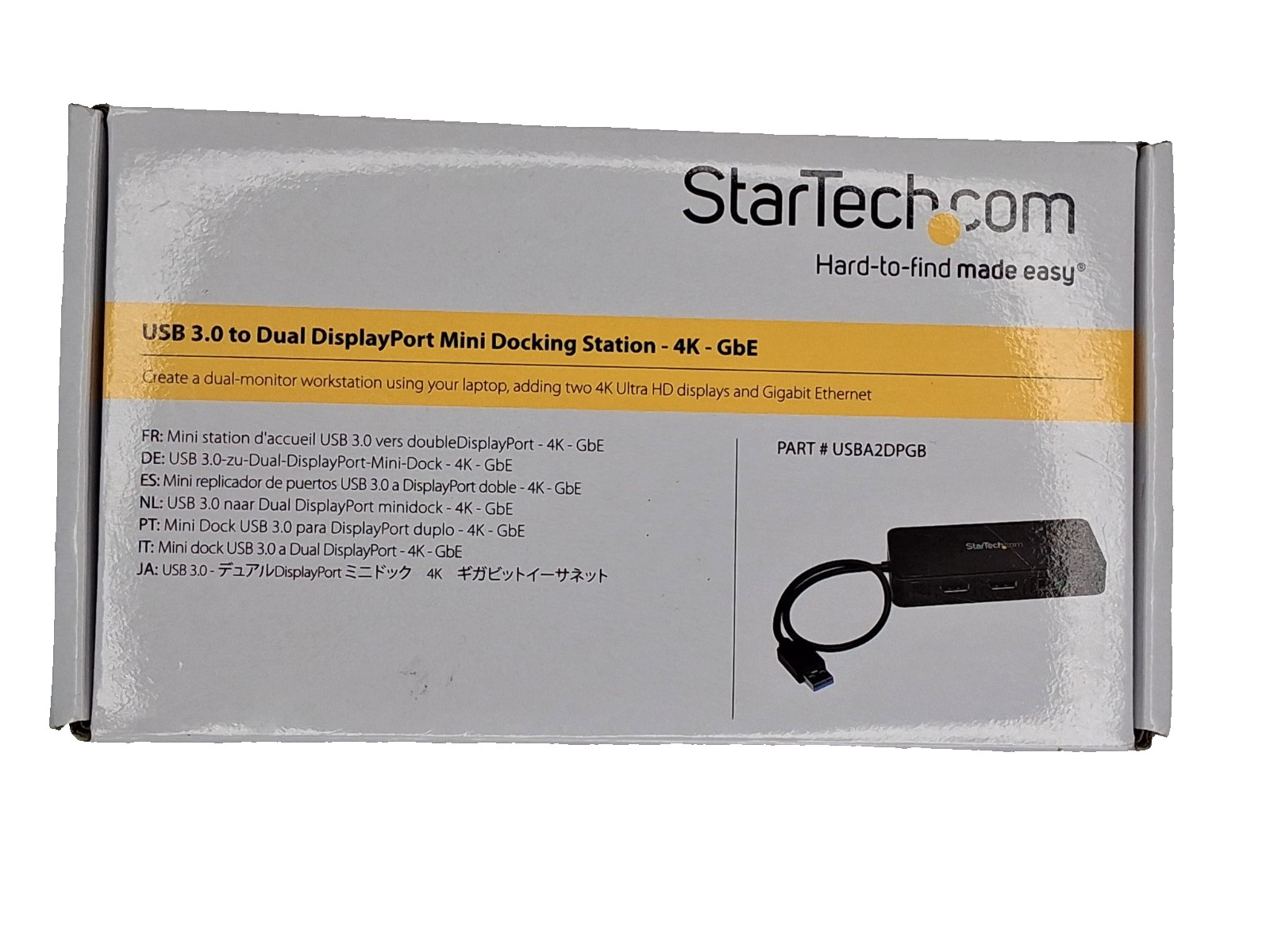 StarTech.com USB 3.0 Dual  DisplayPort Mini Docking Station 4K GbE