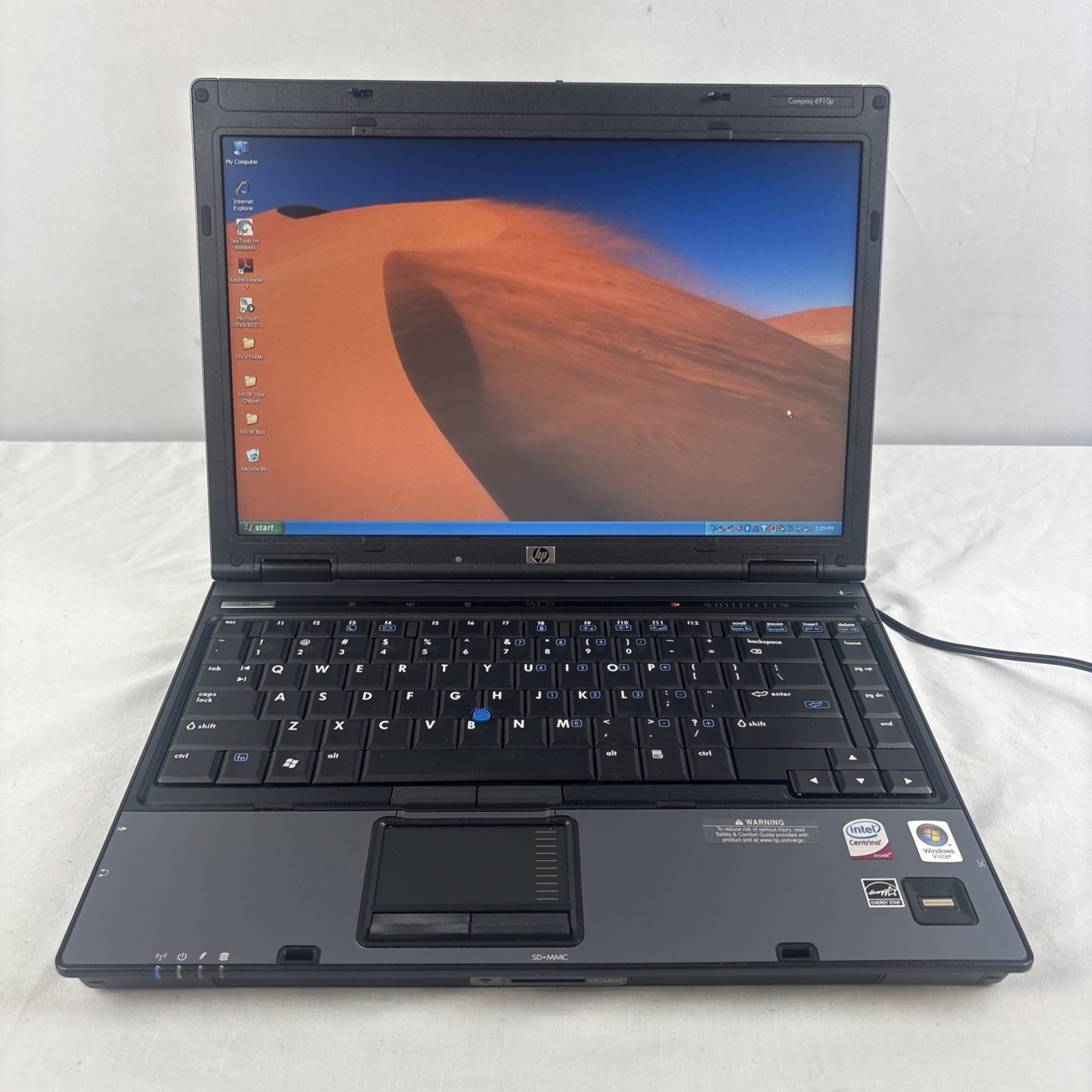 HP Compaq 6910p Core 2 Duo T7500 2.20GHz 1.99GB Ram 66.5GB HDD Windows XP Gray