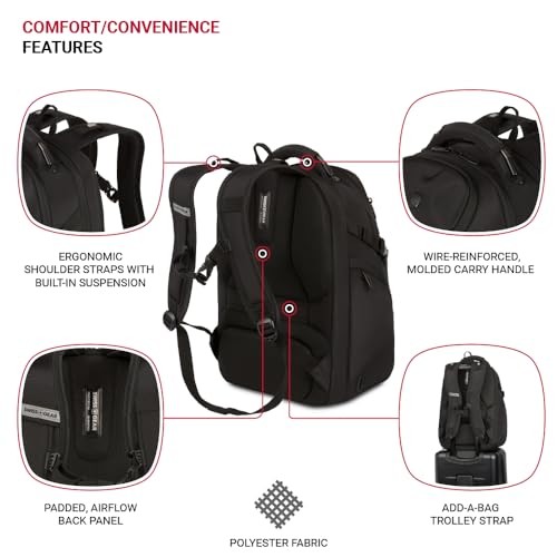 SWISSGEAR ENDURE SCANSMART 17" LAPTOP BACKPACK – REFLECTIVE TECH -  BLACK