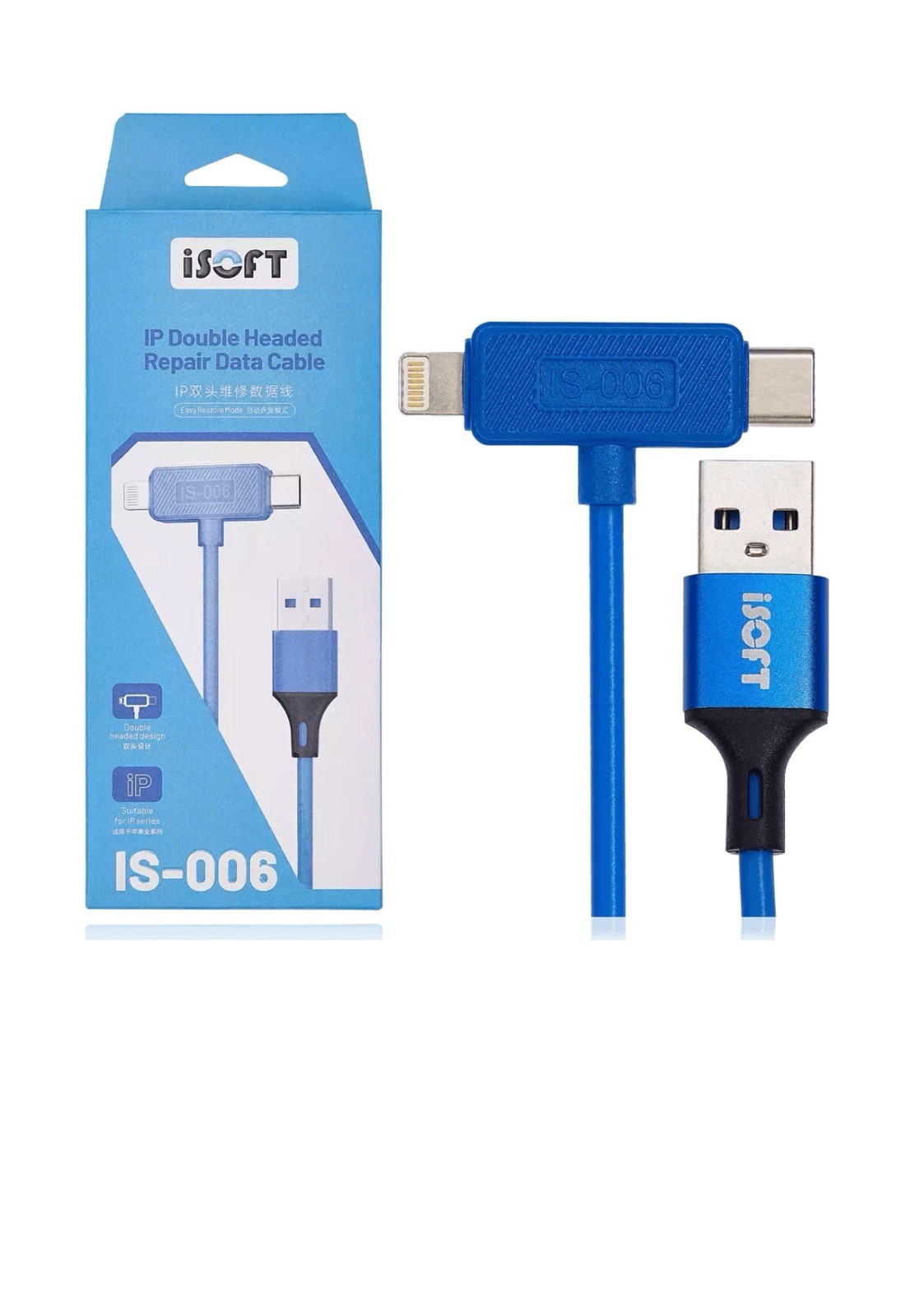 USB C And Lightening IS-006 Dual Interface Repair Data Cable For iPhone (ISOFT)