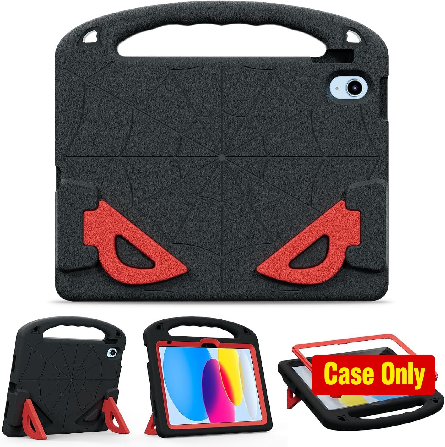 Full-Body Drop Protection Case with Stand for iPad A16 11th/10th Gen, Black