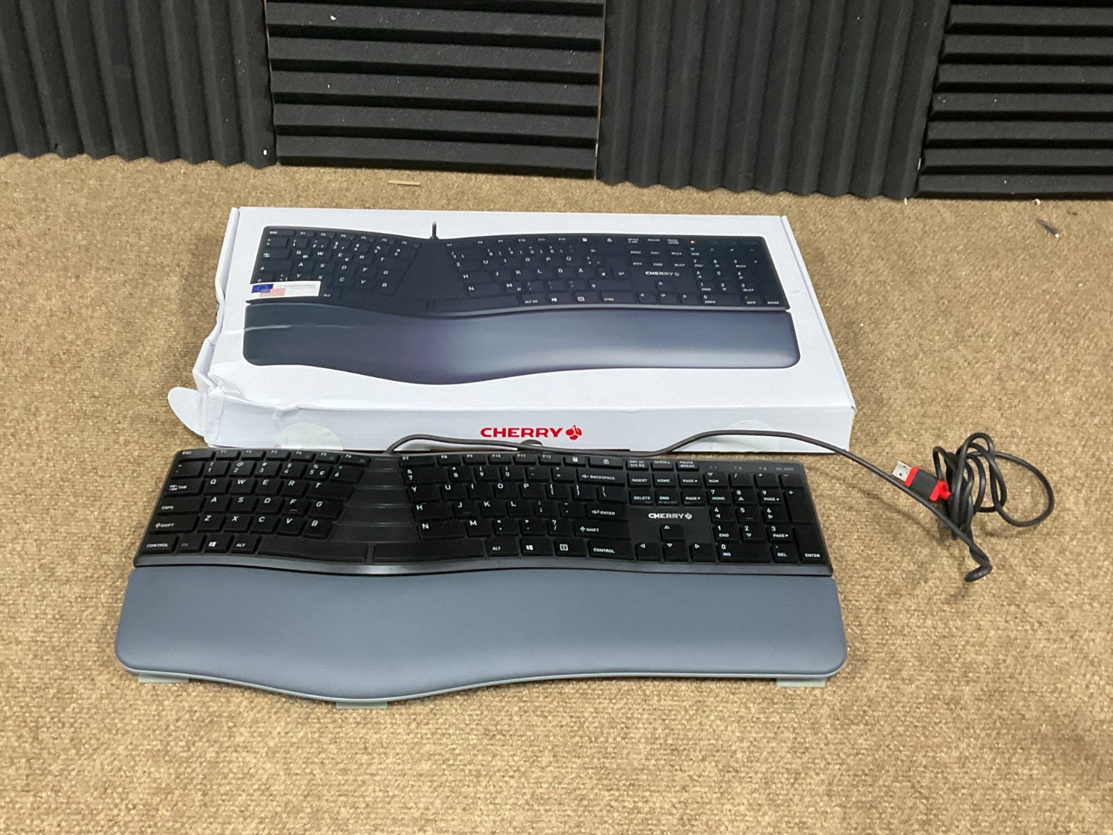 Cherry Electrical KC 4500 Ergo USB Keyboard Black JK-4500EU-2 ✅❤️️✅❤️